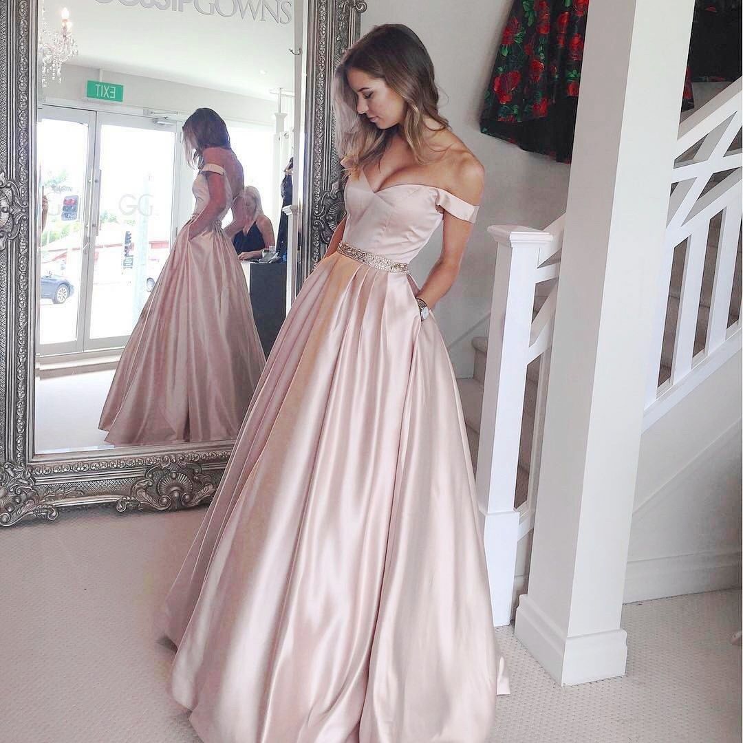 soft pink formal dresses