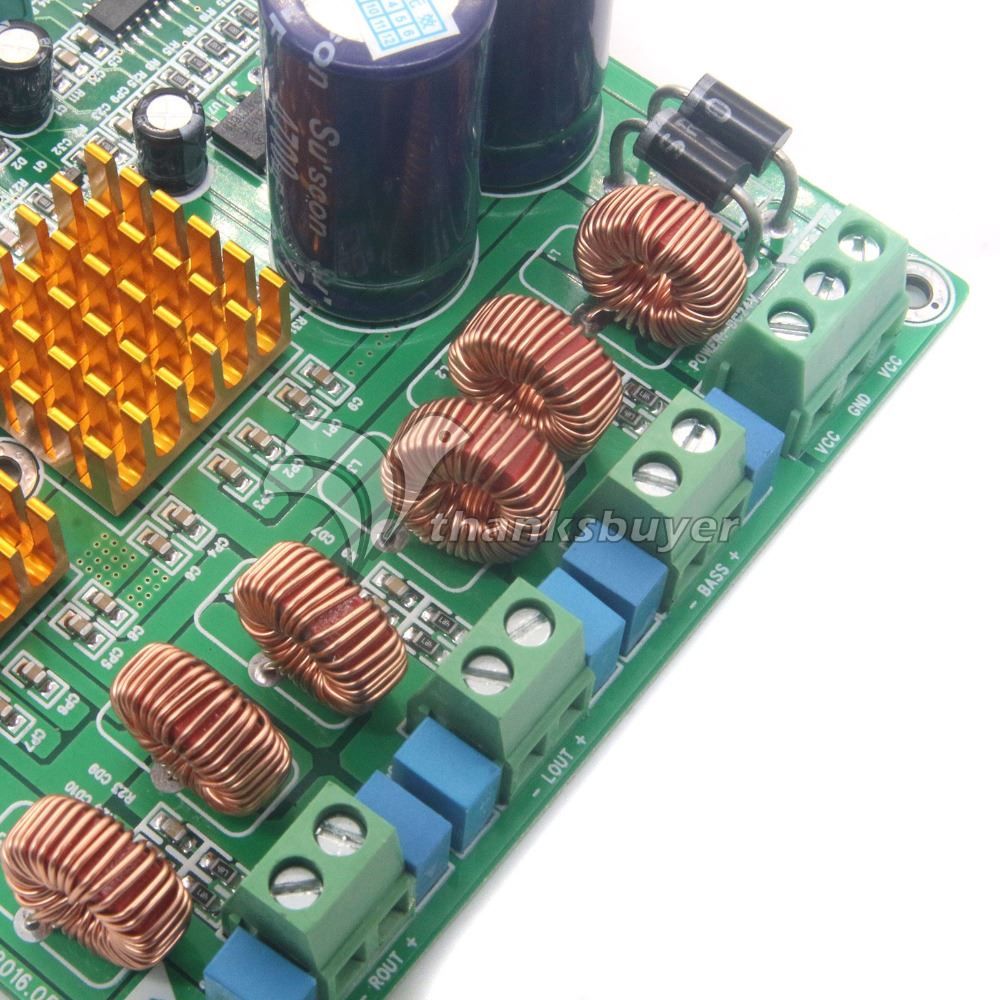 Bluetooth Class D HIFI Power Amplifier Board Module 3CH Super Bass Amp 