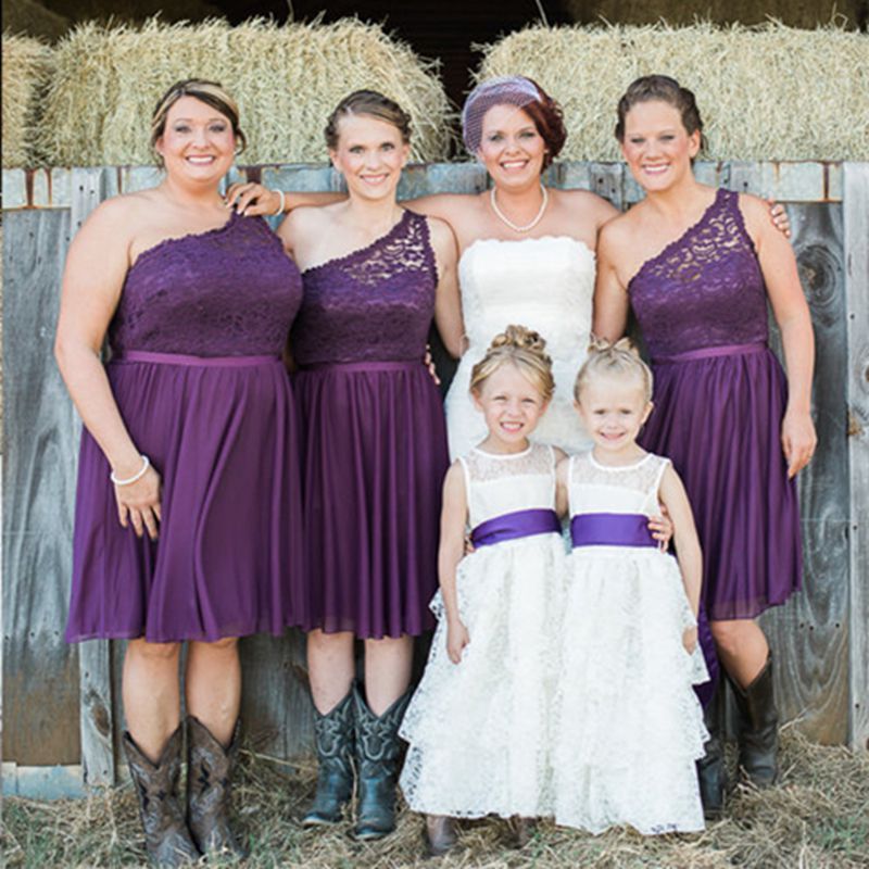 matching bridesmaid dresses different styles