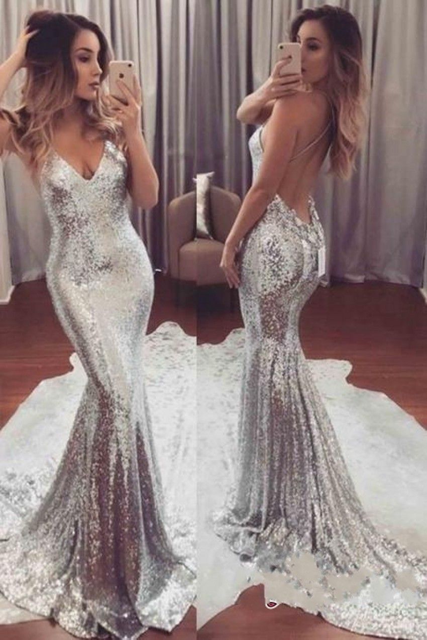 robe de soiree argent