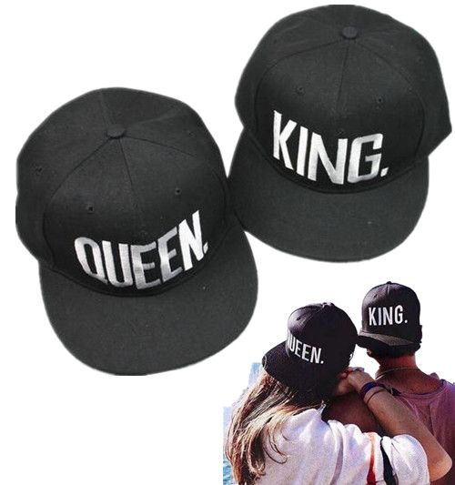 2017 Queen King Baseball Cap Hip Hop Letter Print Caps Couple Snapback Hats 