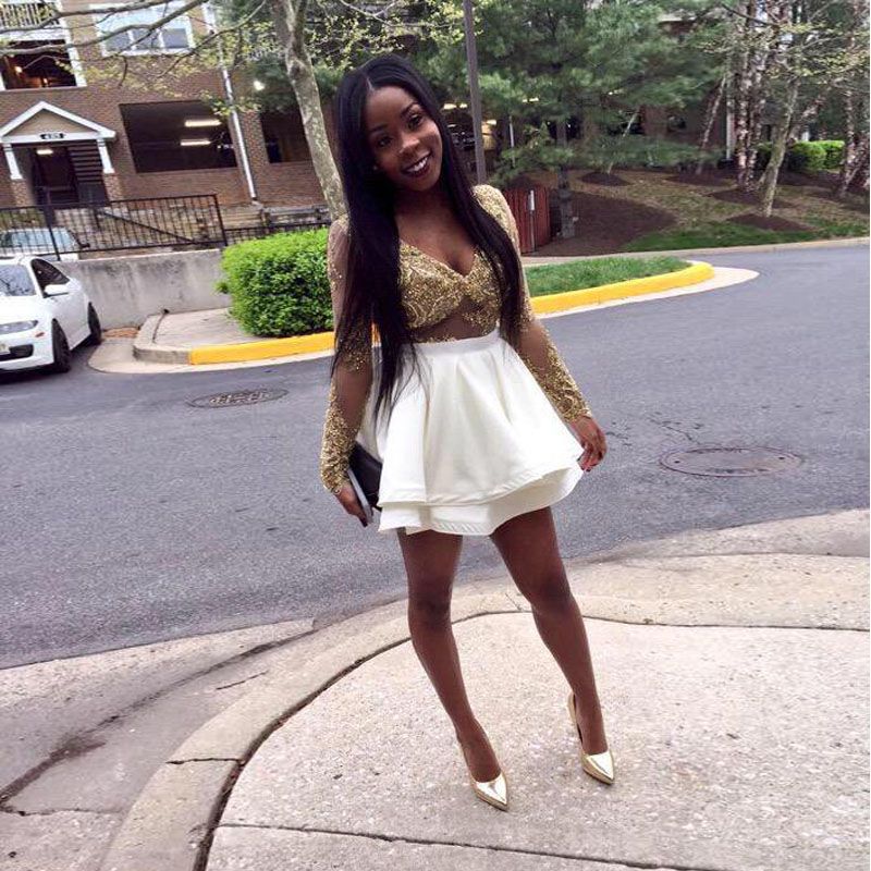 black and gold hoco dress