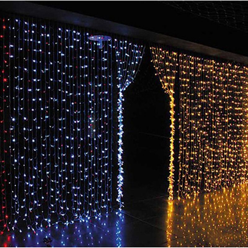 compre luces de cortina luces de navidad 10 8m 10 5m 10 3m 8 4m 6 3m 3 3m luces led lampara de adorno navideno flash color fairy wedding