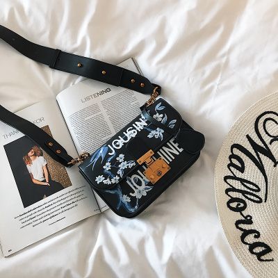 Birds Print Messenger Shoulder HandBag Crossbody Women Gray Bag