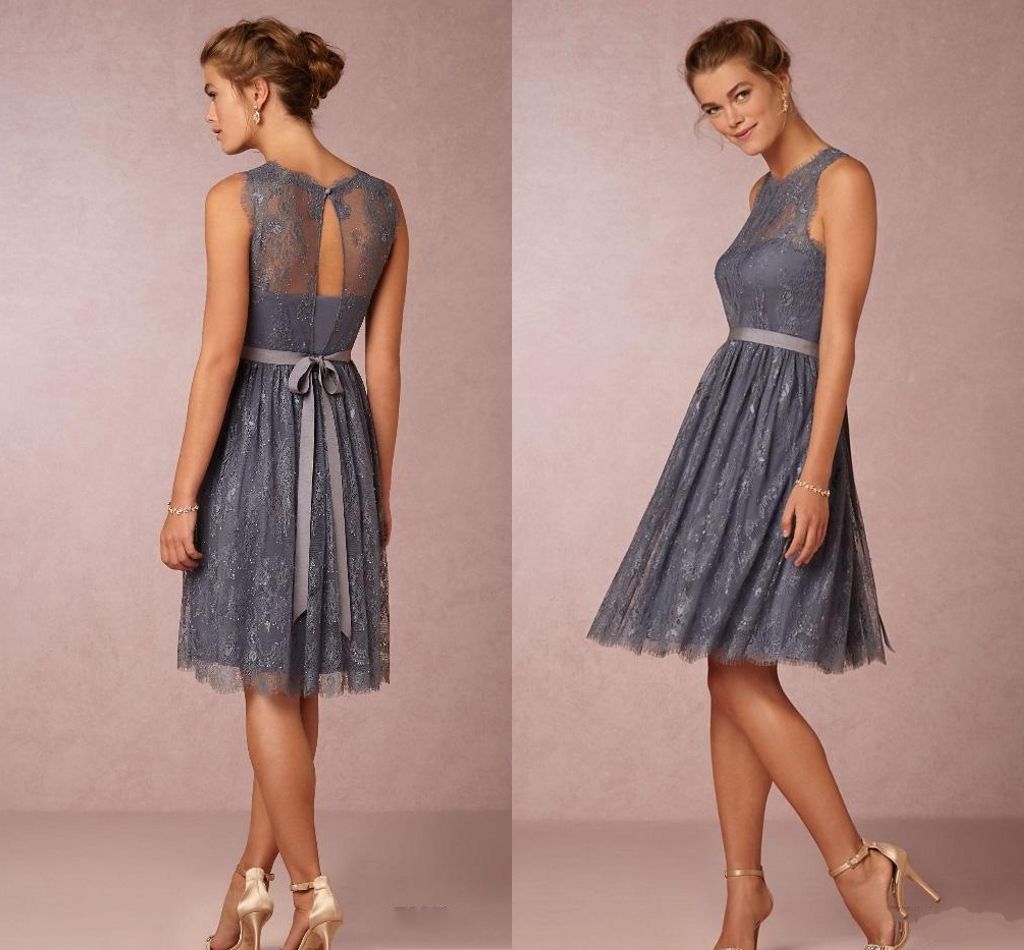 grey junior bridesmaid dresses
