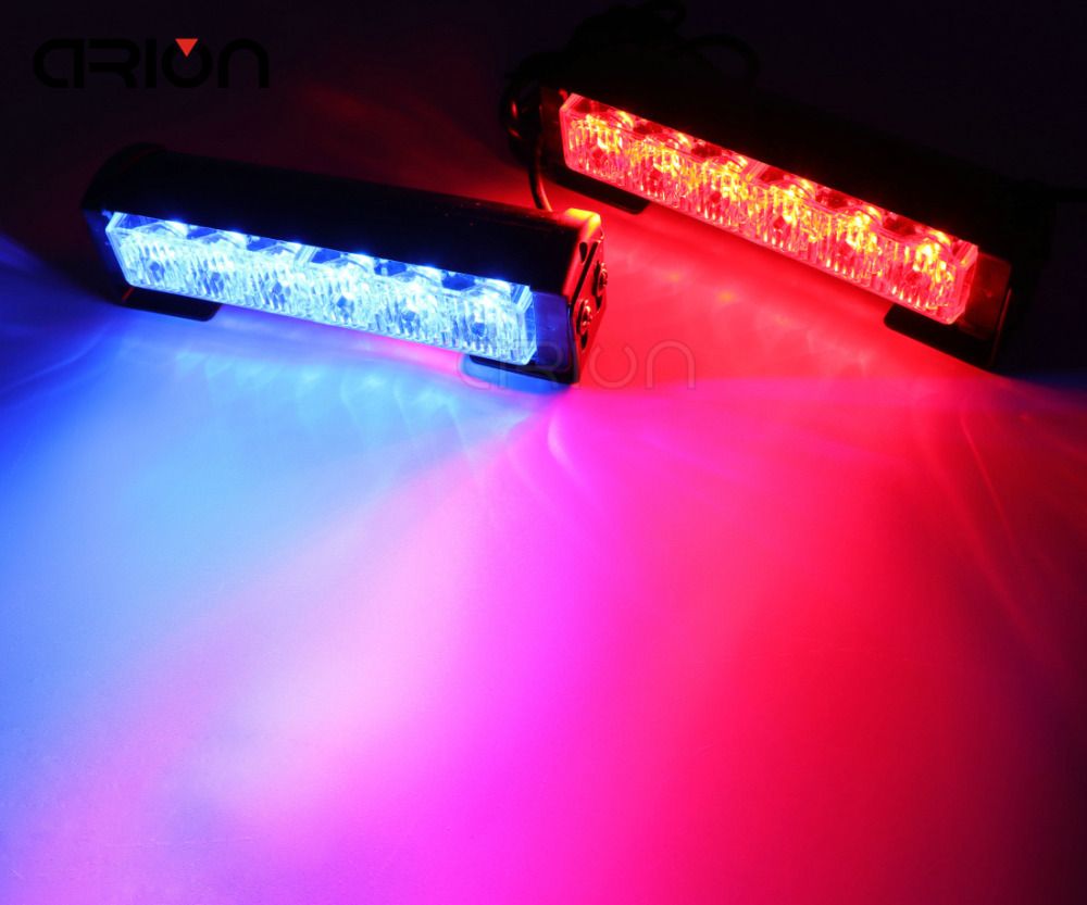 12 LED Car Roof Flashing Strobe Emergency Light 2X6 LED Truck Fireman Warning Lights Lamp Red