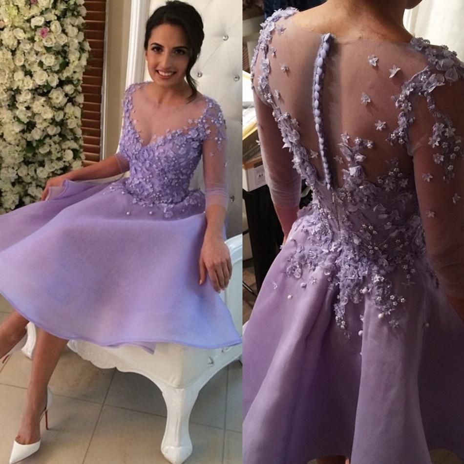 purple dresses for weddings knee length