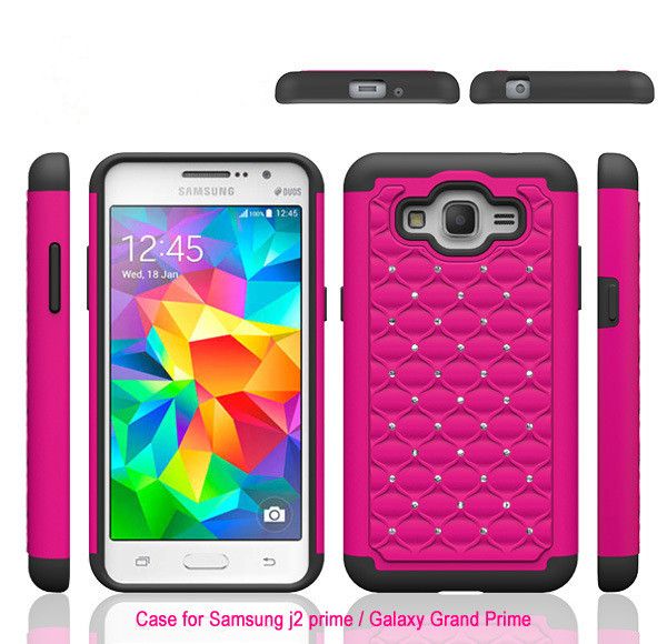 Selbst Gestalten Handyhülle Für Samsung Galaxy J2 Prime Grand Prime Bling Diamant Sternen Gummi Pc Silikon Hybrid Rüstung Strass Abdeckung