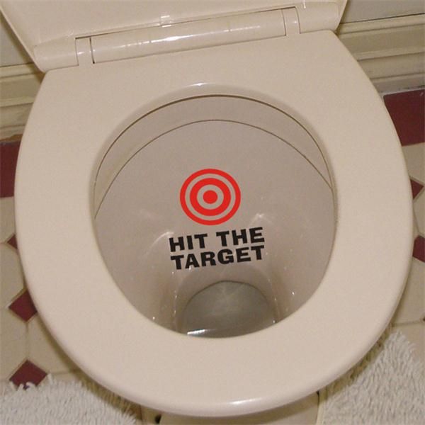 Hit The Target Creative Wall Stickers For Bathroom Trashbin