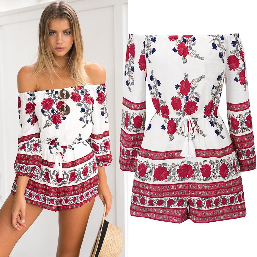 short floral jumpsuit