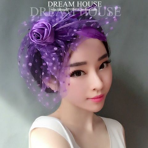 Woman Headdress Hair Flower Girl Bridesmaid Short Hair Female Hat