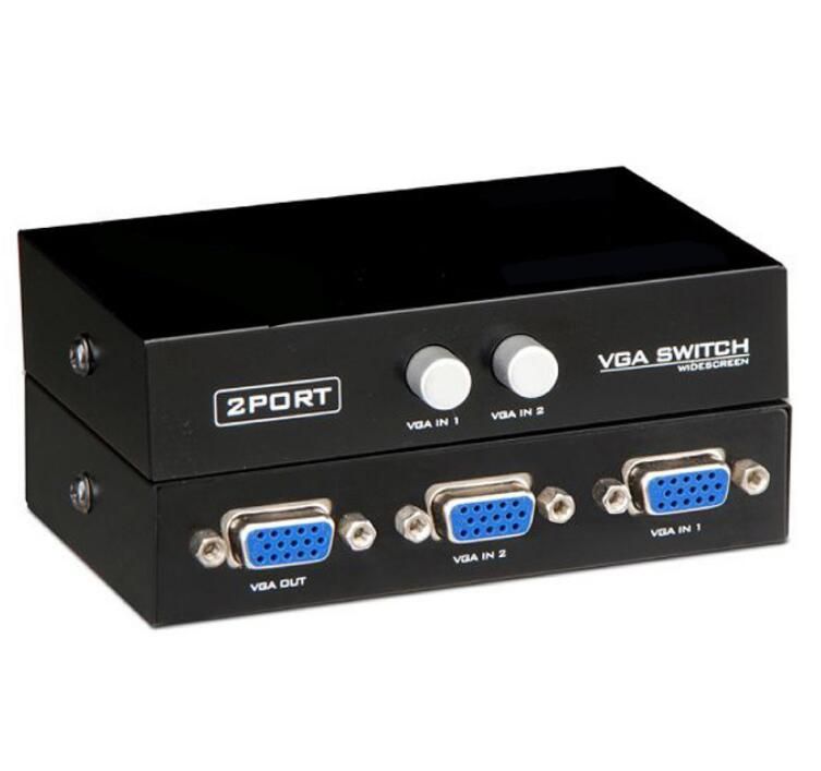 2 In 1 Out// 1 In 2 Out VGA I//O VGA//SVGA Manual Sharing Switch Switcher Box