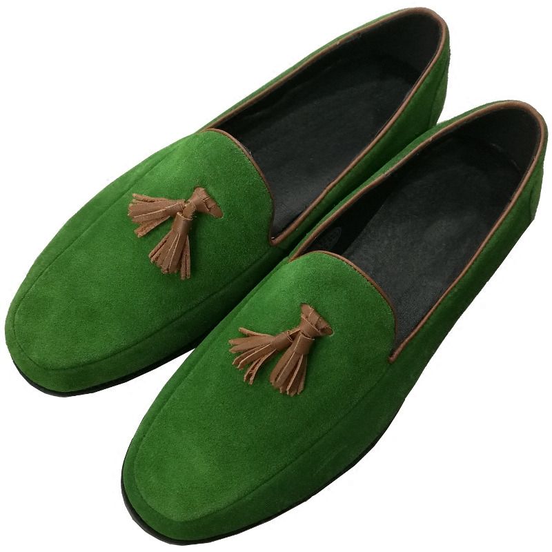 mens green suede dress shoes