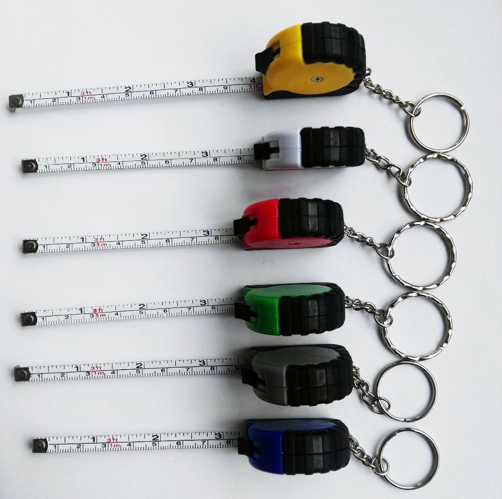 1M Tape Measure Mini Measuring Tape Retractable Metric/Inch Ruler Portable  Keychain Measuring Tools