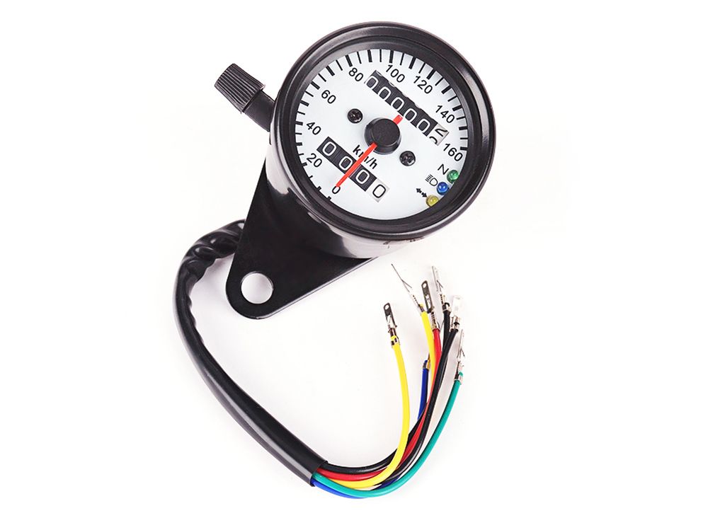 2020 B711 2 Universal Motorbike Dual Odometer Speedometer Gauge Speed