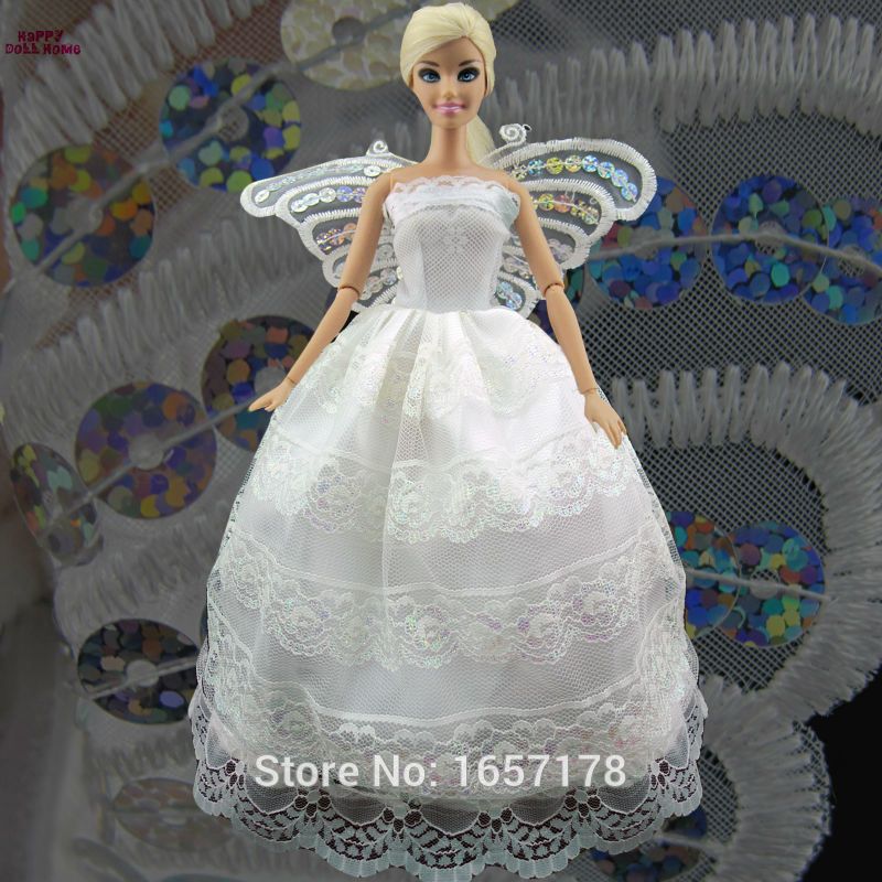 barbie in white dress