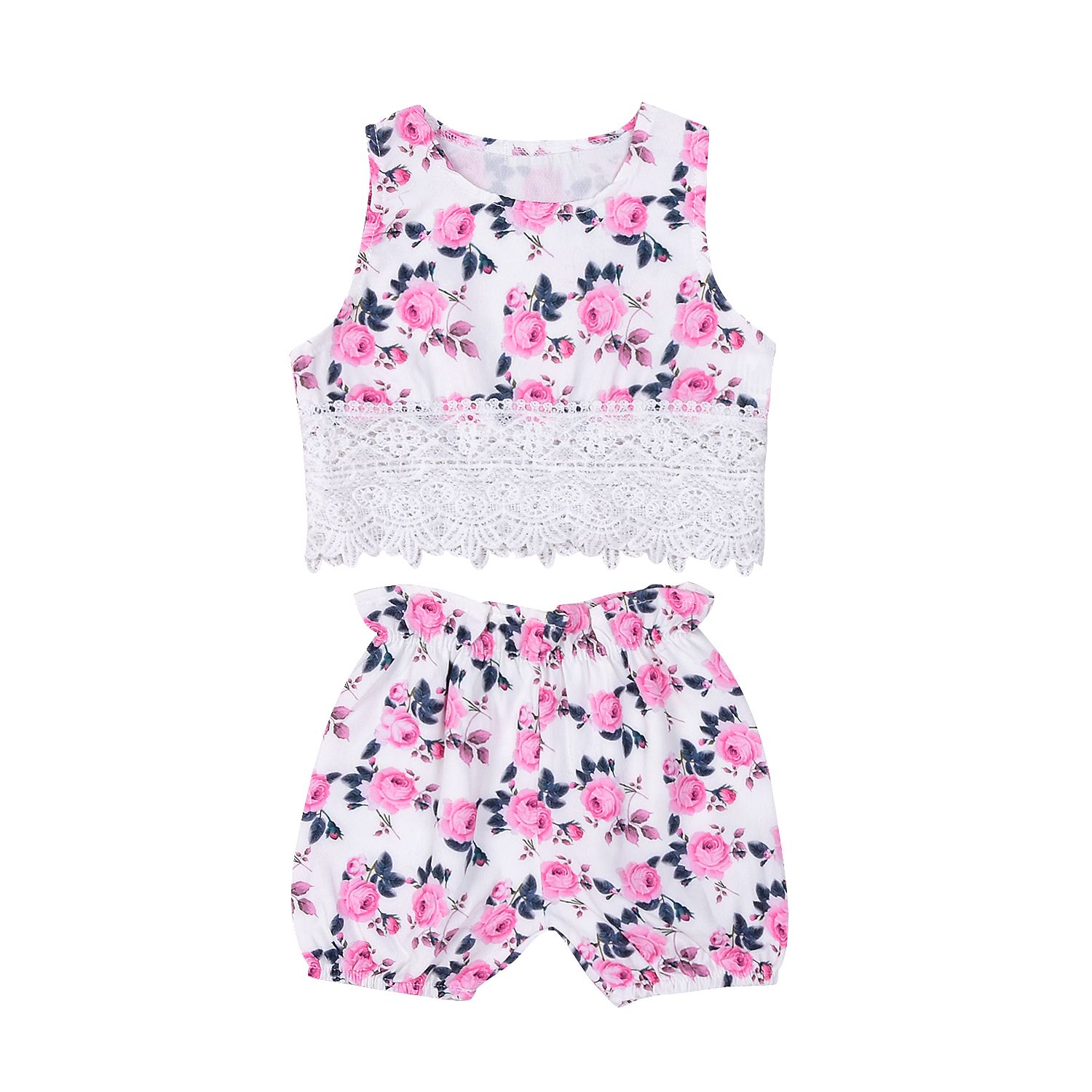Mikrdoo Toddler Girl Summer Clothes Vest Tops Tassels Shorts 2pcs Baby Girl Outfit Suit
