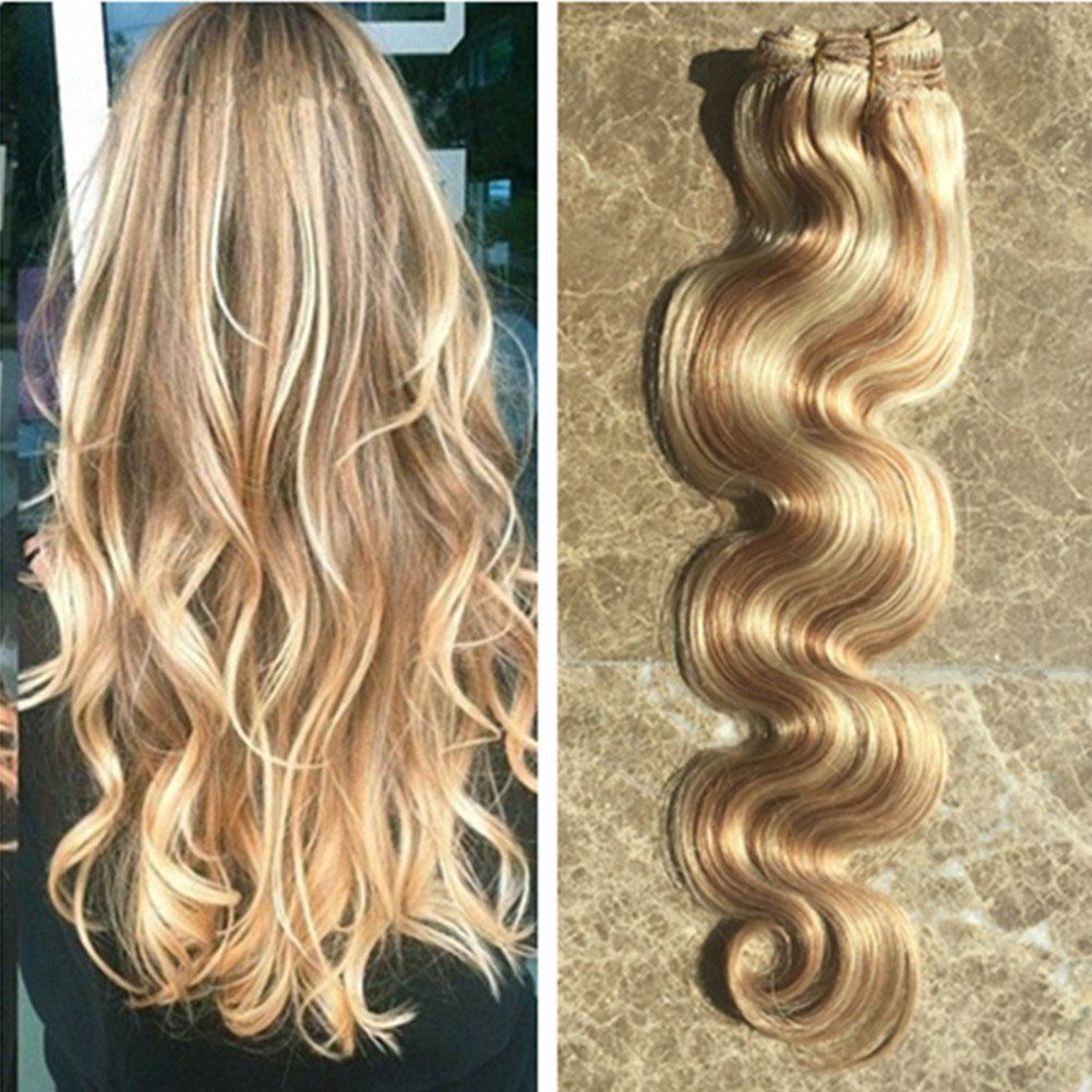 Cheap 27 Honey Blonde With 613 Bleach Blonde Highlight Mixed