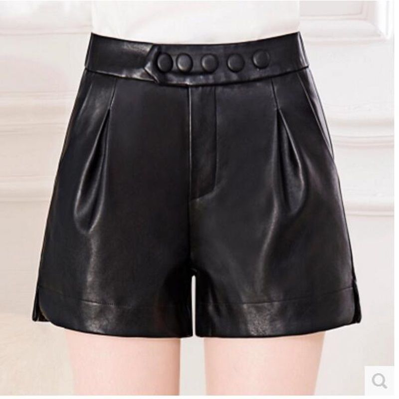 Compra Pantalones Cortos De Mujer De Talle Alto Pantalones Cortos De Cuero  De Imitación Caliente Mujeres Barato | Entrega Rápida Y Calidad | Es.Dhgate