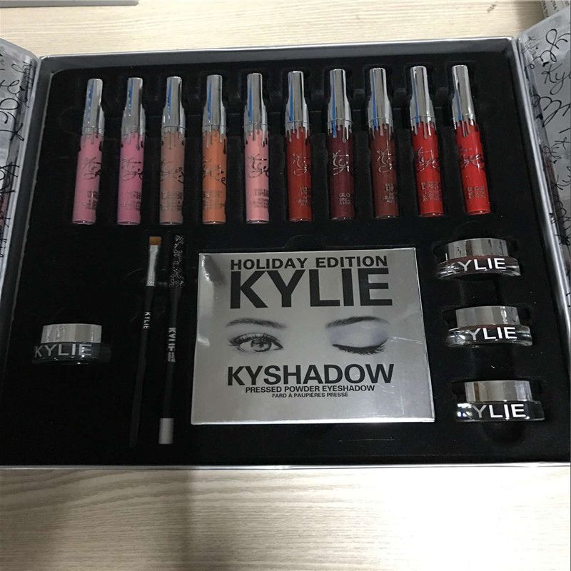 New Makeup Kylie Holiday Edition Big Box Set Lipstick Eyeshadow