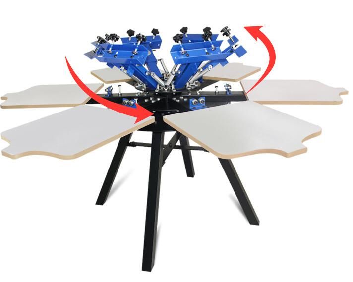 6 color automatic screen printing machine