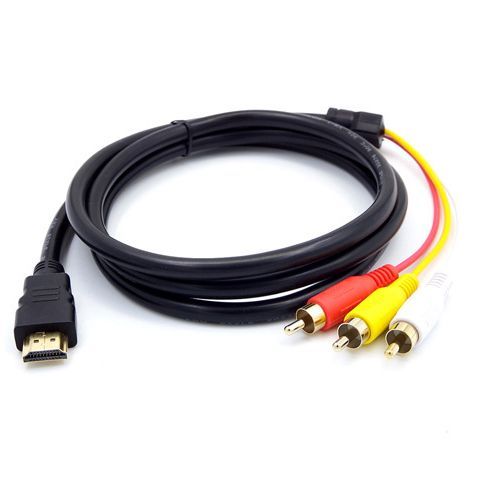 Hdmi a 3-rca Cable adaptador de Monitor Computadora Tv Video Rgb Conector vendedor de Estados Unidos