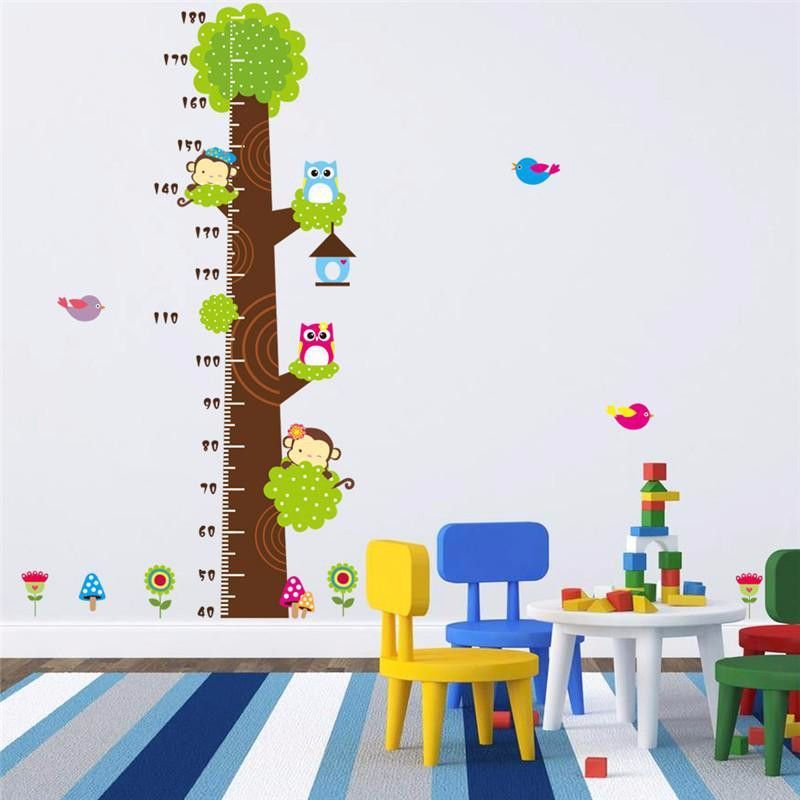 Animal Height Chart Wall Sticker