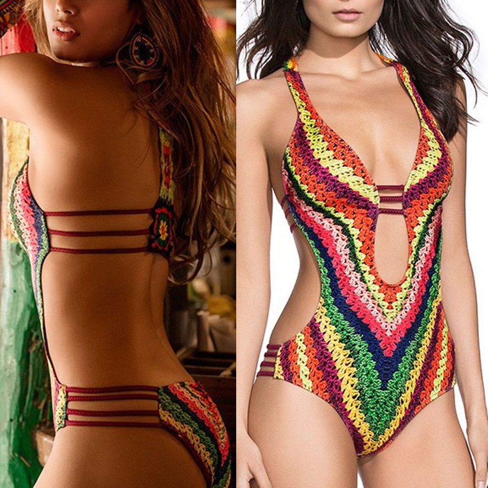 crochet monokini swimsuits