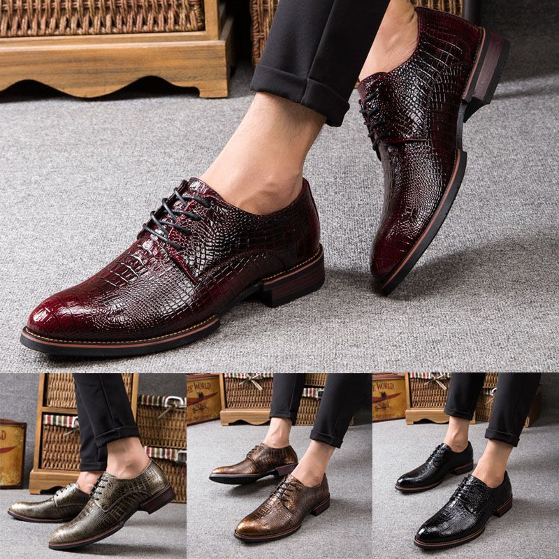 crocodile skin dress shoes