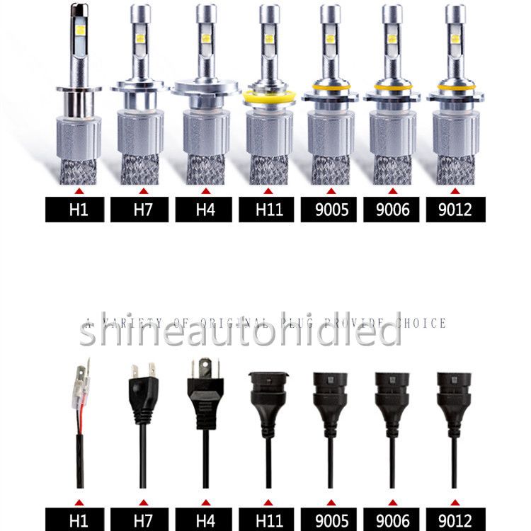 2021 H1/H3/H4/H7/H11/9005/9006/9012 CREE LED Headlight Bulbs Auto