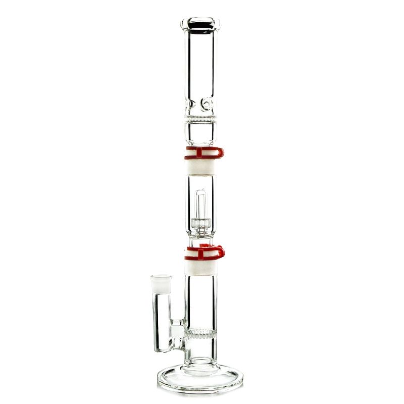 2021 3 Chambers Build A Bong Glass Water Pipe Plastic Keck Dab Rig Ice Pinch Comb Glass Tall