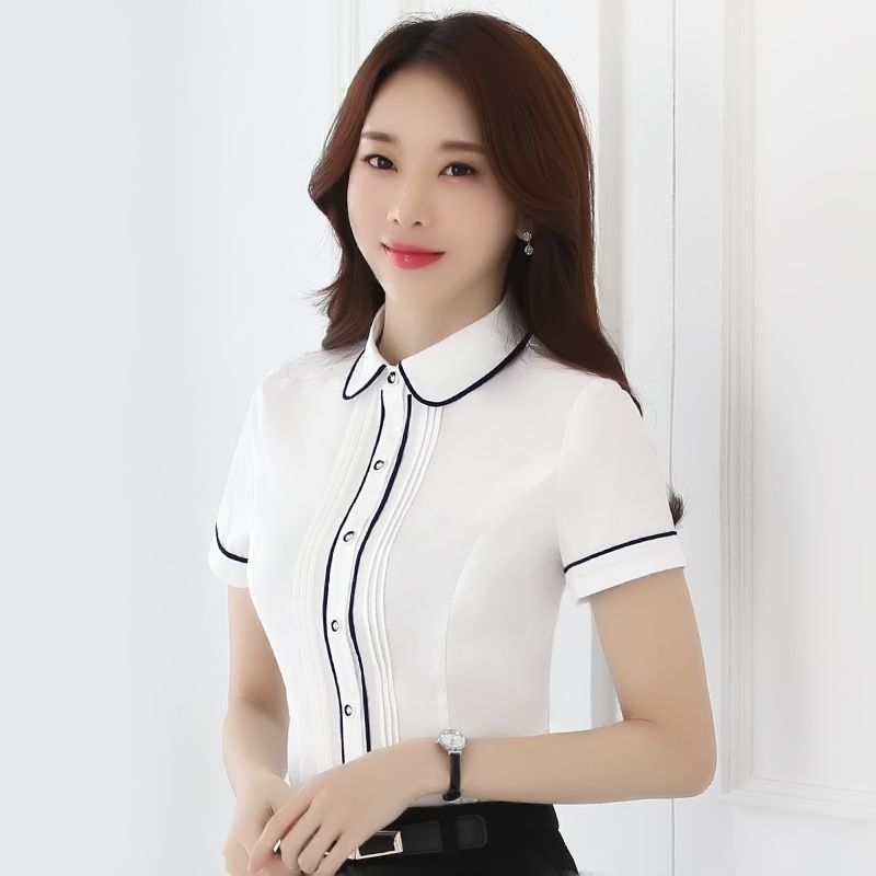 Permuta Diplomacia almohada Nuevo Verano Manga Corta Blusas Elegante Camisa Formal Cuello Cuadrado  Delgado OL Camisas Moda Puro Color Blanco Blusa Mujer Blousa De 10,67 € |  DHgate