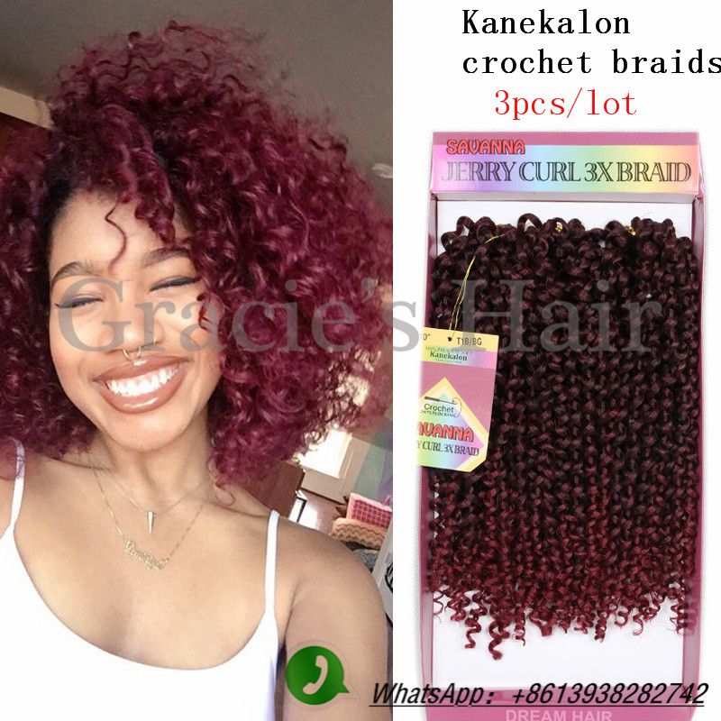 2019 Afro Kinky Curly Synthetic Hair Bundles Freetress 10inch