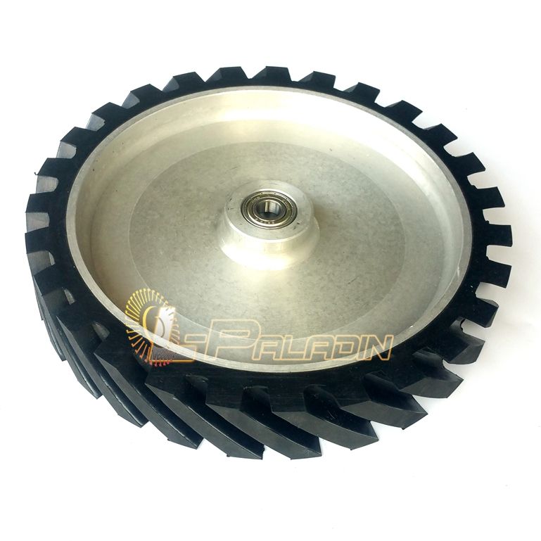 2021 300*50mm Belt Sander Contact Wheel Grooved Surface Rubber Polishing Wheel From Lpaladin