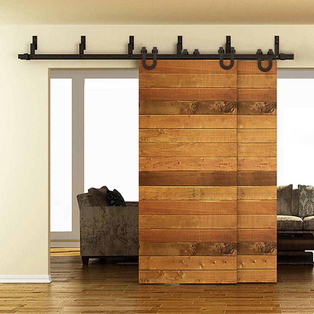 2019 5 16ft Horseshoe Style Bypass Sliding Barn Wood Door Track Hardware Interior Closet Door Kitchen Door Easy Mount Bracket From Sun Shine 379 0