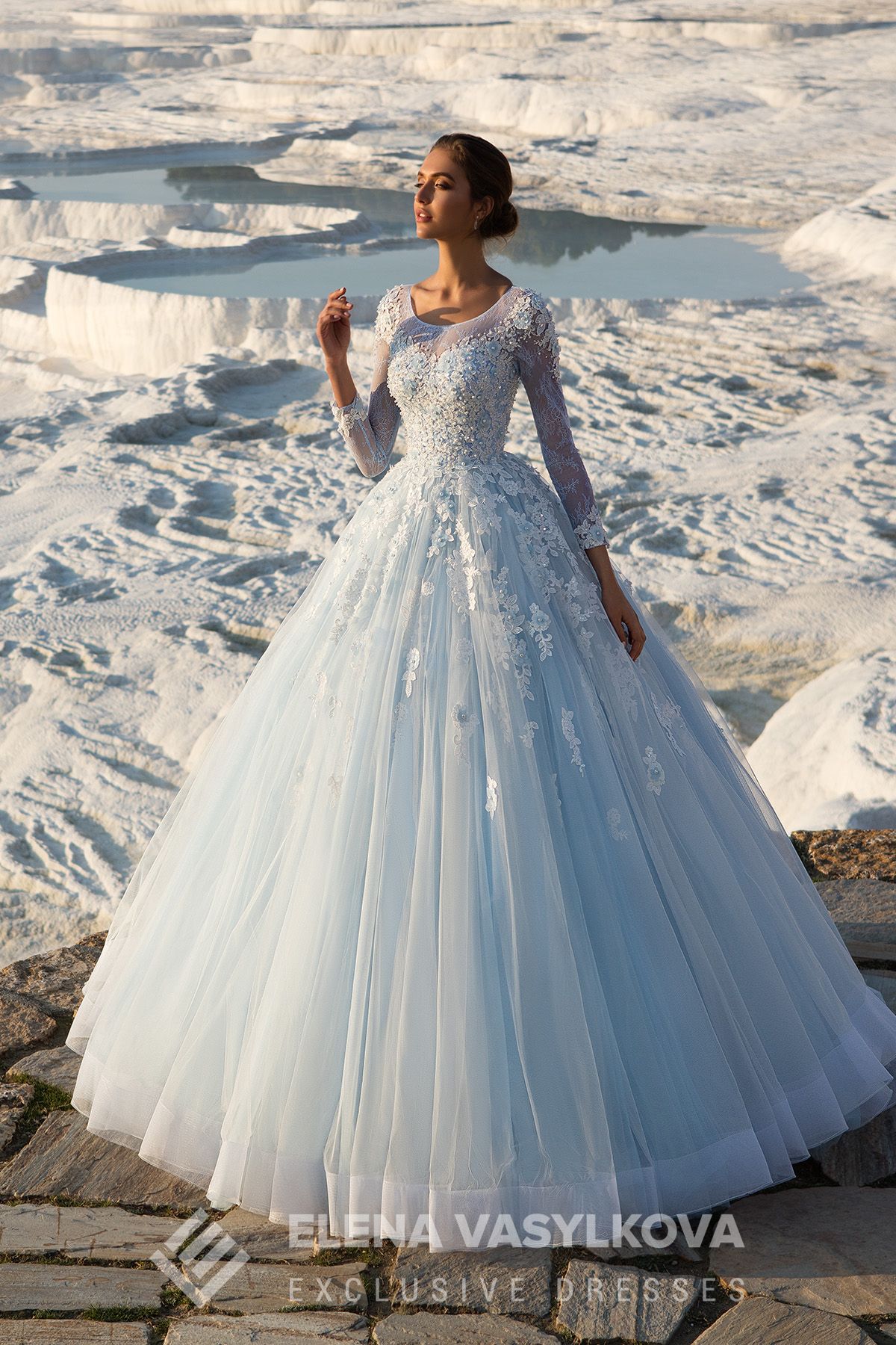 Cinderella Blue Wedding Dresses Elena Vasylkova 8 With Long ...