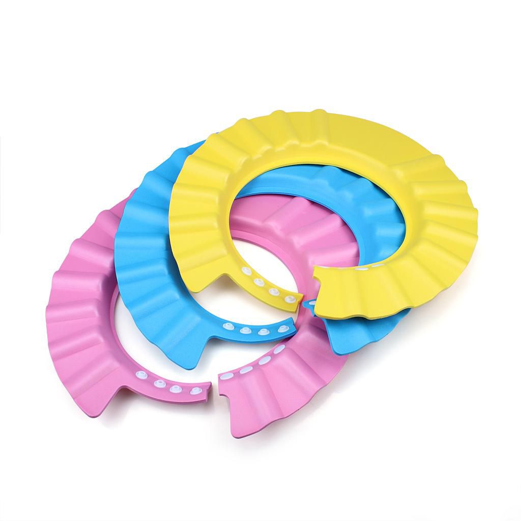 Baby Shower Shampoo Cap Bad waschen Haare weiche verstellbare Bad Schild Hut