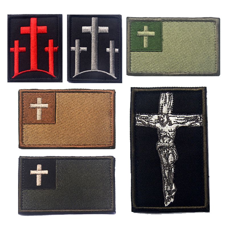 2021 Christian Jesus Christ Cross Tactical Morale Patch Hook&Loop