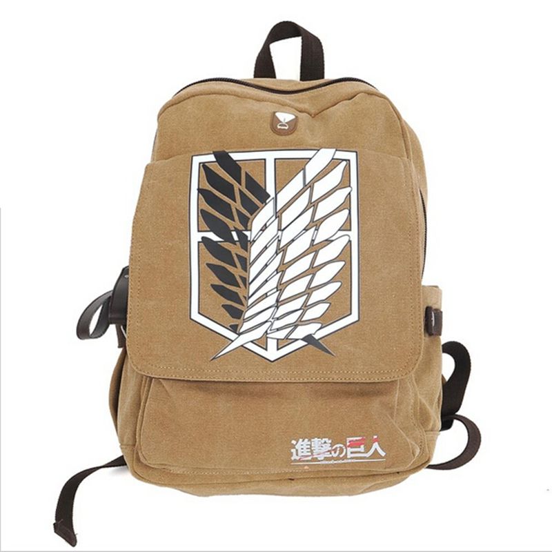 Compra Alta Calidad Shingeki Ningún Ataque De Kyojin En El Bolso De Hombro  De La Cartera Del Morral Del Titán Mochila Libre De La Escuela Del Mochila  De La Historieta Del Envío