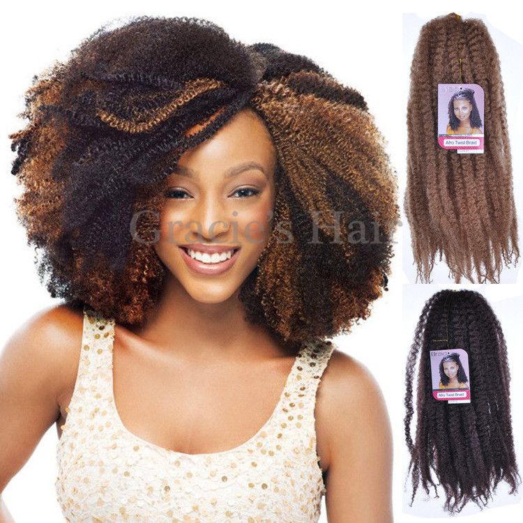 2019 Cheap Afro Kinky Marley Braiding Hair 18 Crochet Braids Afro