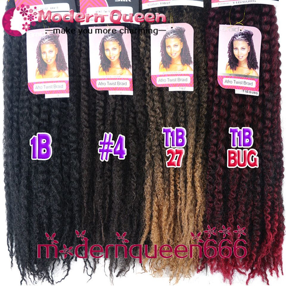 2020 Afro Kinky Twist Hair Crochet Braids Ombre Marley Braid Hair