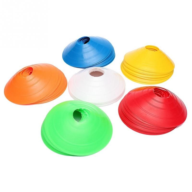 Set of 10x 19cm Cones Marker Discs Soccer Football Training Sports Entertainment 