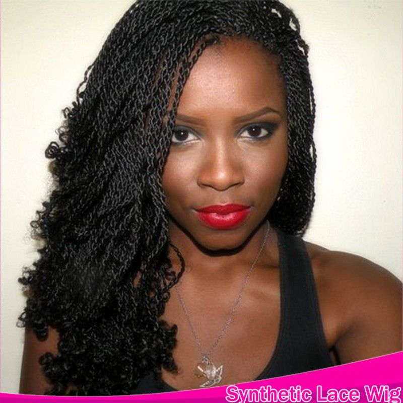 New Design Synthetic Lace Front Braids Wigs Long Havana Twist