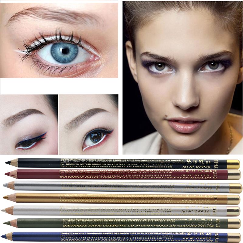 satin al 7 renk glitter su gecirmez makyaj eyeliner goz fari beyaz eyeliner makyaj goz pencilsmakeup goz fari tl6 93 dhgate comda