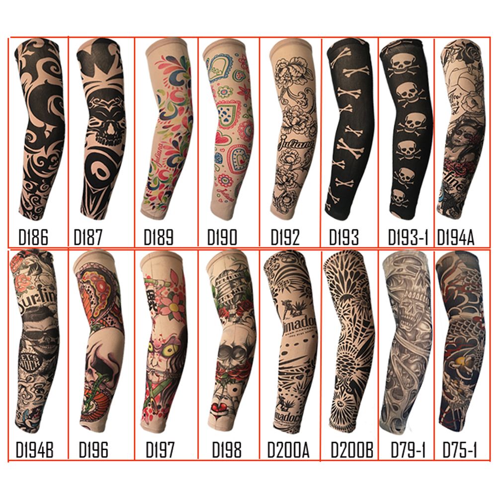 Randomly Trendy Unisex Outdoor Sport Anti-UV Fake Tattoo Sleeves Motorcycle Hiking Arm Protective Warm Stocking Sleeves Temporary Tattoo Randomly Trendy Unisex Outdoor Sport Anti-UV Fake Tattoo Sleeves Motorcycle Hiking Arm Protective Warm Stocking Sleeves Temporary Tattoo