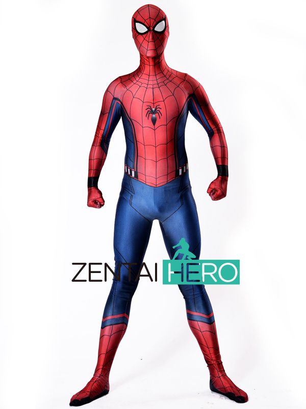 ZentaiHero 2017 Spider-Man Traje de regreso a casa Spandex Zentai Traje  Spider-Man 3D Sombra