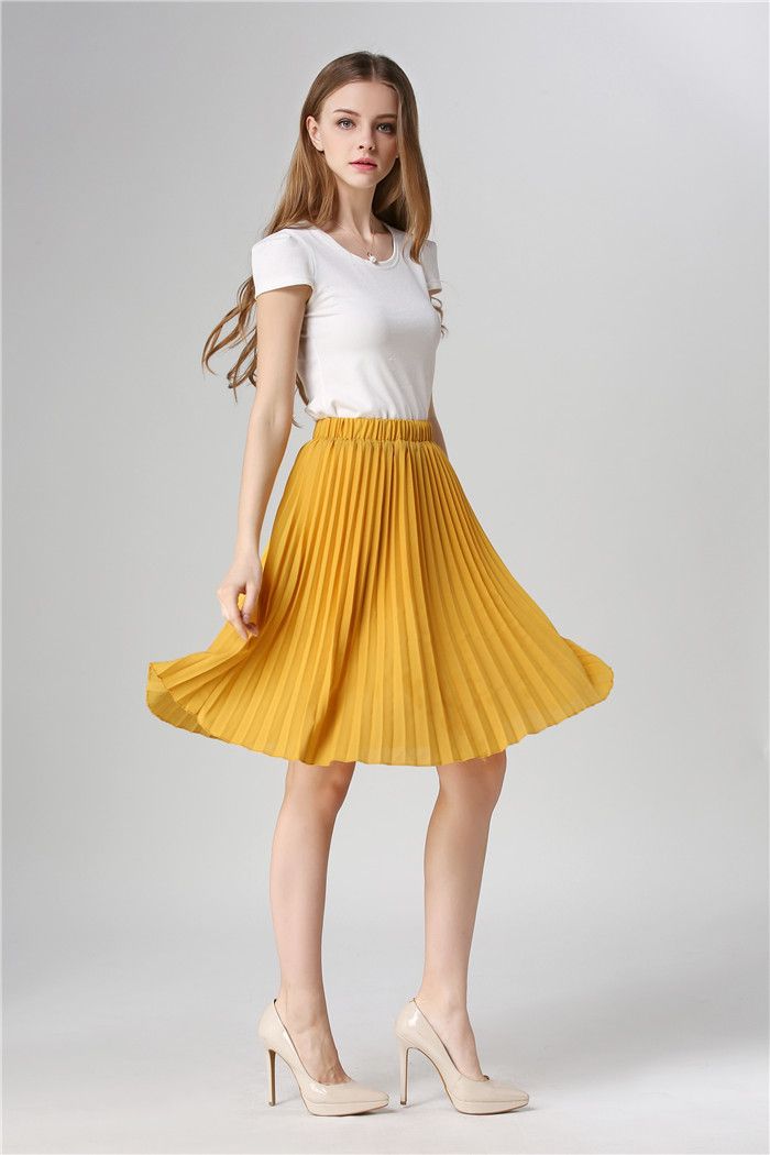 womens pleated skirt 2017