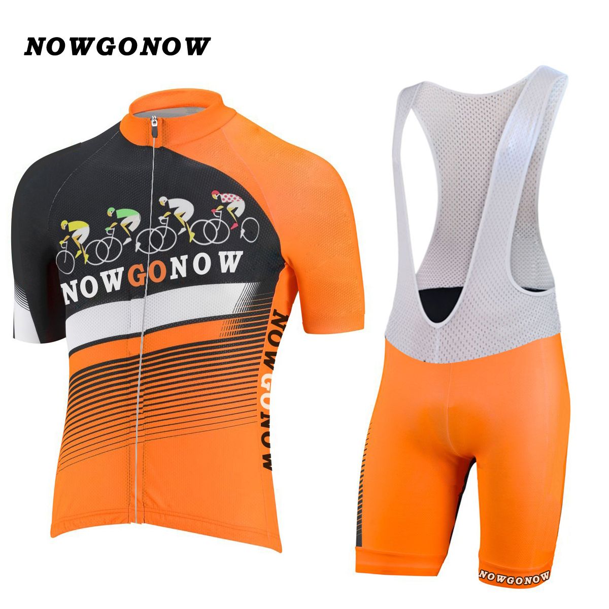 Men 2017 Cycling Jersey Classic Retro Orange Clothing Bike Wear Riding