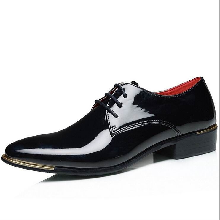 red and white dress shoes