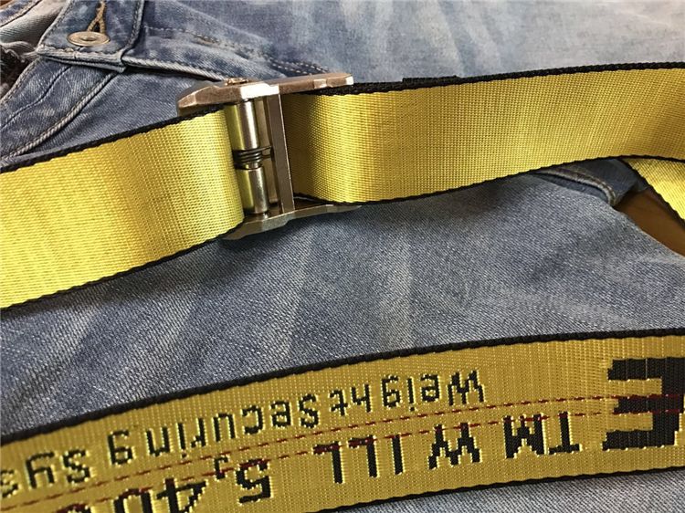 ceinture off white jaune fake